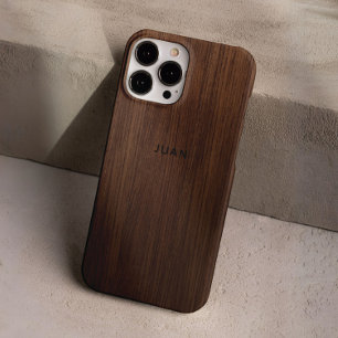 Rustikale braune Farbe Faux-Holzoptik individuell iPhone 16 Pro Hülle