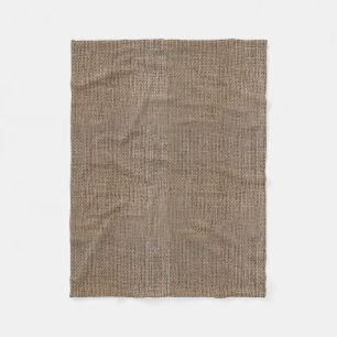 Rustikale braune gedruckte Hintergrund mit Jute-Lo Fleecedecke