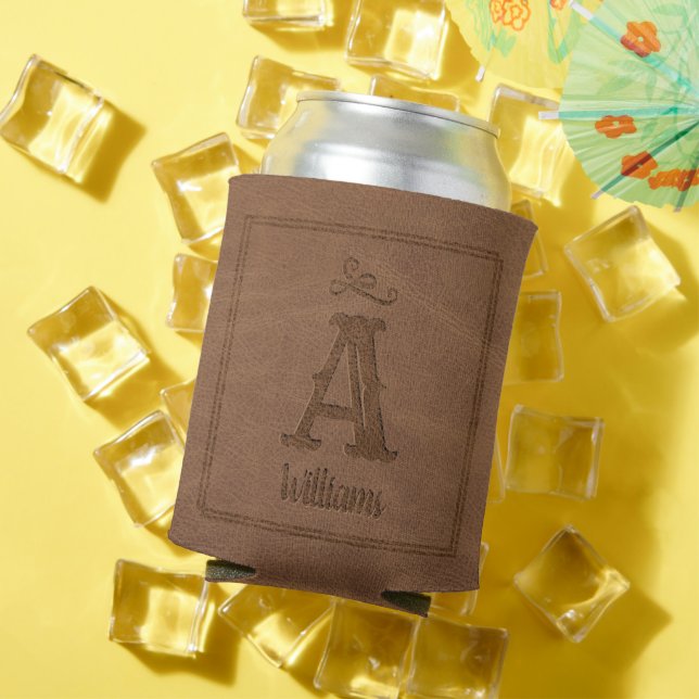 Rustikale braune Imitate Leder, benutzerdefinierte Dosenkühler (In Situ Sommer)