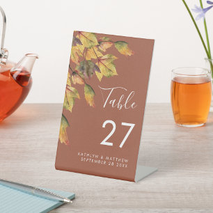 Rustikale Brauner Herbst-Hochzeit im Herbst Sockelschild