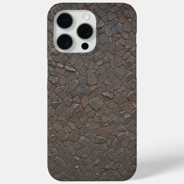 Rustikale Braunststeinmosaike Natursteintextur Case-Mate iPhone Hülle (Rückseite)
