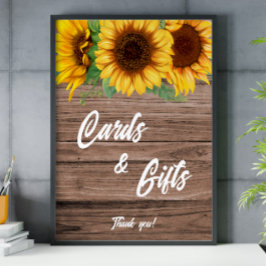 Rustikale Bridal Cards und Giftschild Poster