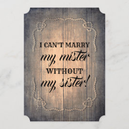 Rustikale Bridesmaid / Vorschlag für eine Trauzeug Einladung