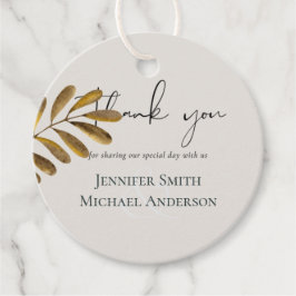 Rustikale Bronze Leaf Hochzeit Vielen Dank Geschenkanhänger