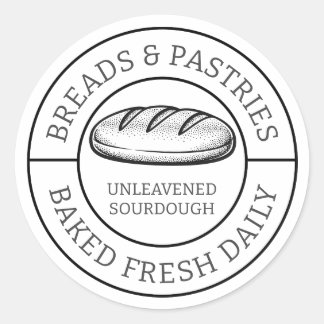 Rustikale Brote und Gebäck Sauerteigbrot-Design Runder Aufkleber