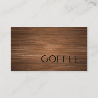 Rustikale Brown Wooden Loyalty Coffee Business Car Visitenkarte