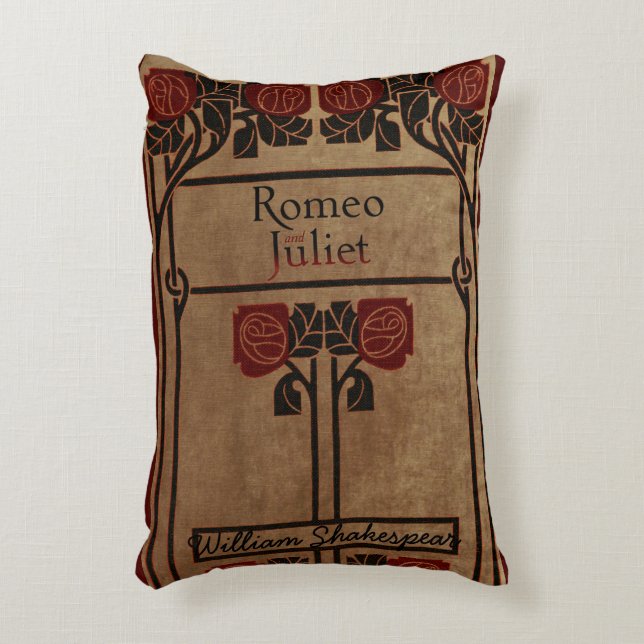 Rustikale Buchdecke Kissen Romeo und Julia (Vorderseite(Vertikal))