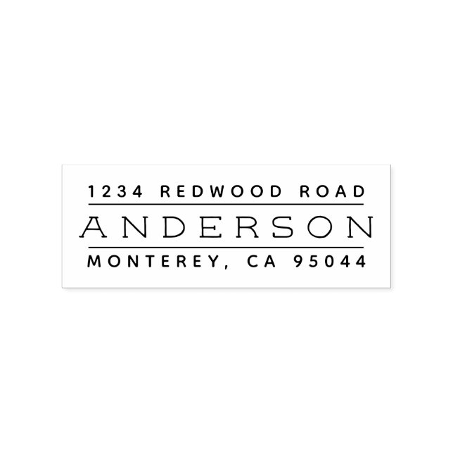 Rustikale Buchstaben Minimalistische Rücksendeadre Gummistempel (Prägung)