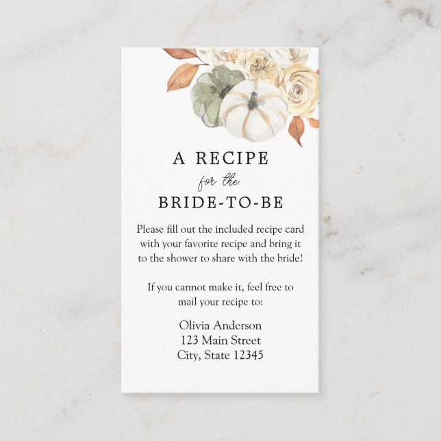 Rustikale Buchungskarte für den Herbst Begleitkarte (Vorderseite)