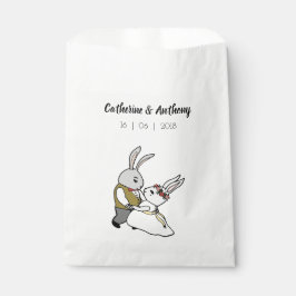 Rustikale Bunnies in Liebe Forest Gastgeschenk Hoc Geschenktütchen