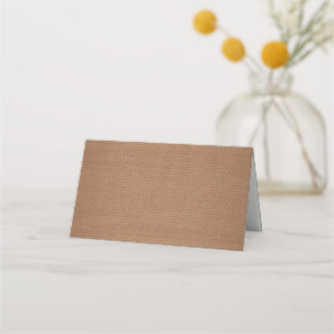 Rustikale Burlap Country Hochzeit geklappte Platzk Platzkarte