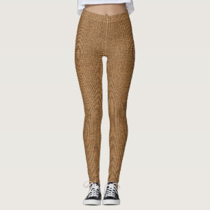Rustikale Burlap-Textur Leggings