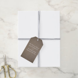 Rustikale Burlap Wedding Geschenkanhänger