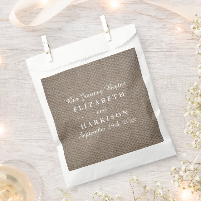 Rustikale Burlap Wedding Geschenktütchen (Ausgeschnitten)