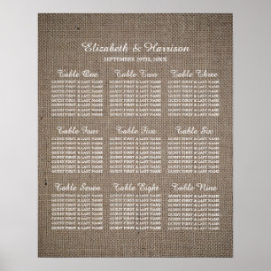 Rustikale Burlap Wedding Poster