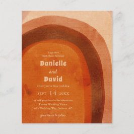 Rustikale Burnt Orange Arch Hochzeit einladen