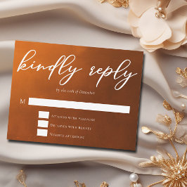 Rustikale Burnt Orange Art Antwort Herbsthochzeit