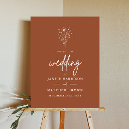 Rustikale Burnt Orange Boho Blumenhochzeit