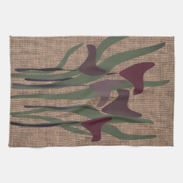 Rustikale Calla Lily Pflanze floral Texturiert Geschirrtuch