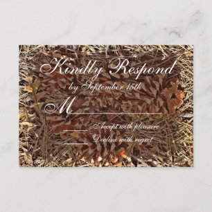 Rustikale Camouflage Camouflage Wedding RSVP Cards