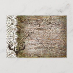 Rustikale Camouflage Jagd Antler Hochzeit RSVP
