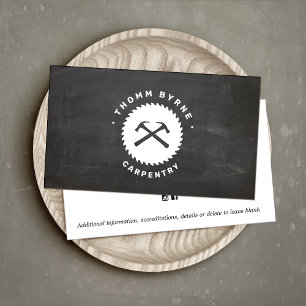 Rustikale Carpentry Construction Business Card Visitenkarte
