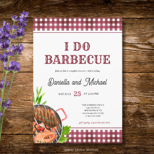 Rustikale Casual I DO Barbecue Hochzeitsfeier Einladung