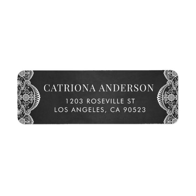 Rustikale Chalkboard Botanische Brokade Hochzeit (Vorne)