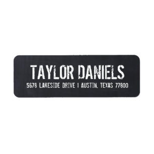 Rustikale Chalkboard-Rücksendeadressen-Aufkleber