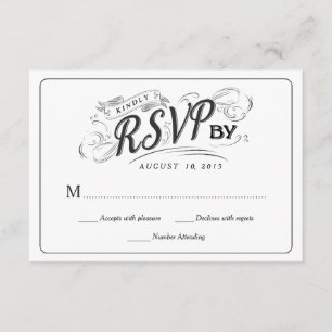Rustikale Chalkboard Script Art UAWG Wedding Antwo RSVP Karte