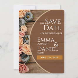 Rustikale Charm Hochzeit "Save the Date"-Karte Save The Date