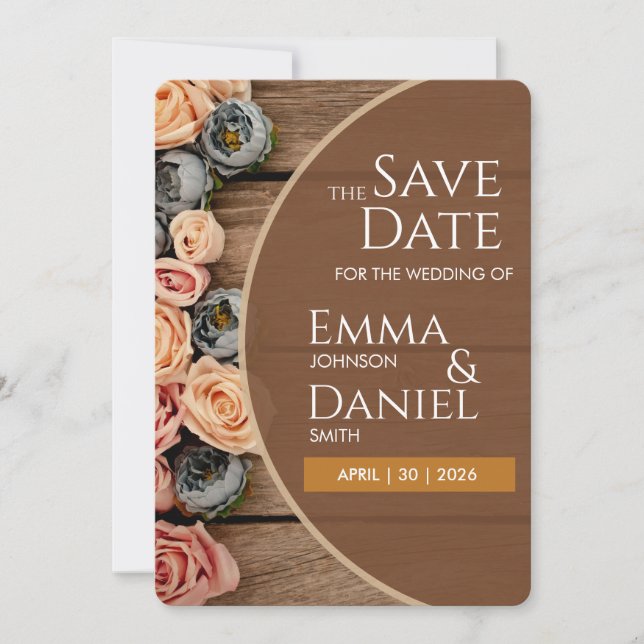 Rustikale Charm Hochzeit "Save the Date"-Karte Save The Date (Vorderseite)