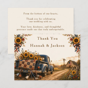 Rustikale Chic-Americana-Scheunenhochzeit mit Sonn RSVP Karte