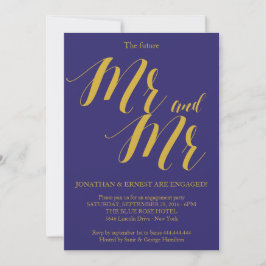 Rustikale Chic Gay Couple Engagement Party Einladung