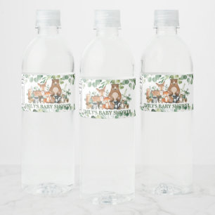 Rustikale Chic Greeneréenerity Woodland Animals Ki Wasserflaschenetikett