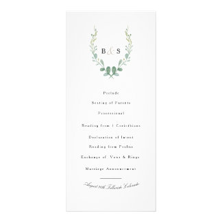 Rustikale Chic Greenery Wasserfarbe | Hochzeit Werbekarte