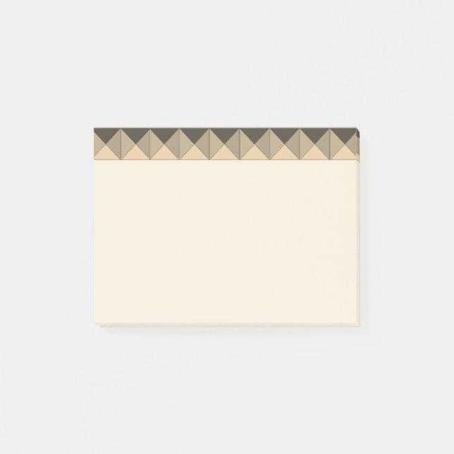 Rustikale Chic-Pyramiden Post-it Klebezettel (Vorderseite)