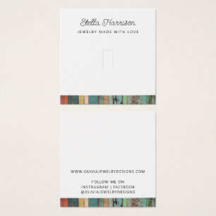 Rustikale Chic-Ringschmuckanzeigekarte