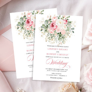 Rustikale Chic Rosen Hochzeitseinladung Einladung