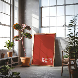 Rustikale Christliche Glaubenssätze Zitat Poster