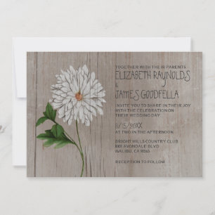 Rustikale Chrysanthemen-Hochzeitseinladungen Einladung