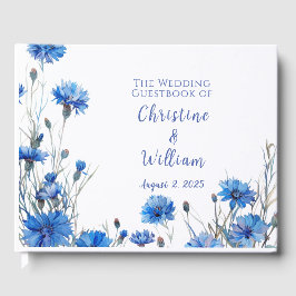 Rustikale Cornflowers Personalisierte Wedding Gues Gästebuch