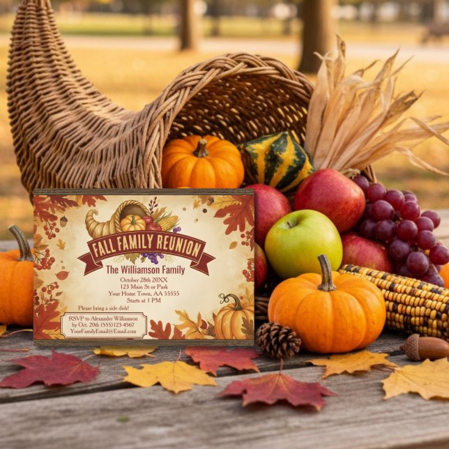 Rustikale Cornucopia Fall Wiedersehen Einladung (Von Creator hochgeladen)