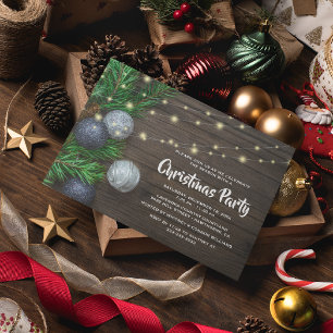 Rustikale Corporate Weihnachtsfeier Einladung