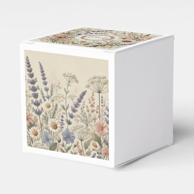 Rustikale Cotages-Gastgeschenk Hochzeit Geschenkschachtel (Vorderseite)