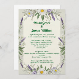 Rustikale Cotattecore Hochzeit Einladung