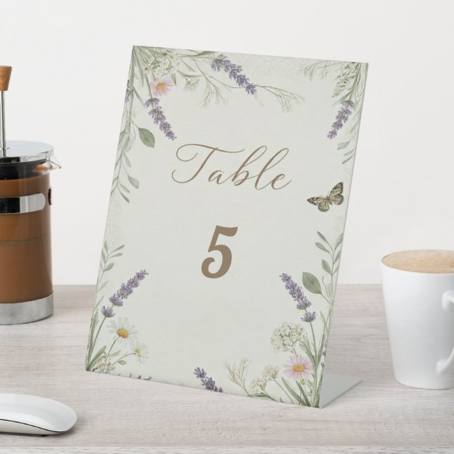 Rustikale Cotattecore Hochzeitskarte Sockelschild (In SItu)