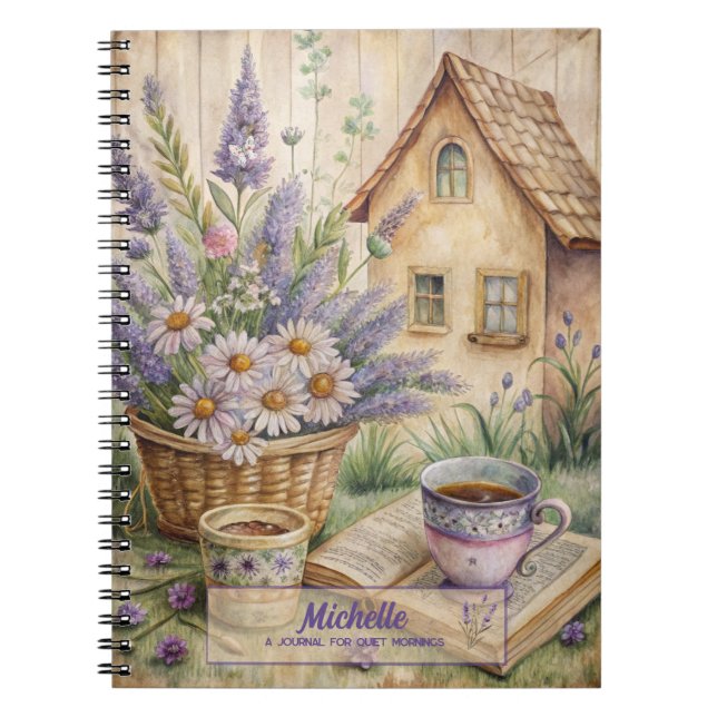 Rustikale Cottagecore-Lavendel-Blumen  Notizblock (Vorderseite)