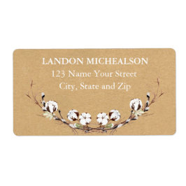 Rustikale Cotton-Address-Labels