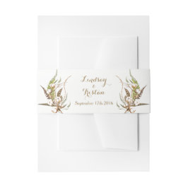 Rustikale Cotton Floral Wedding Einladungsbanderole